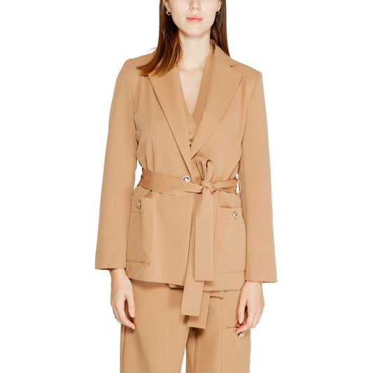 Rinascimento Beige Polyester Suits & Blazer Rinascimento Tan