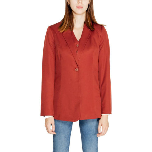 Vero Moda Red Polyester Suits & Blazer Vero Moda Brown