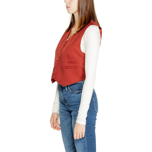 Vero Moda Red Polyester Vest Vero Moda Dark Slate Gray