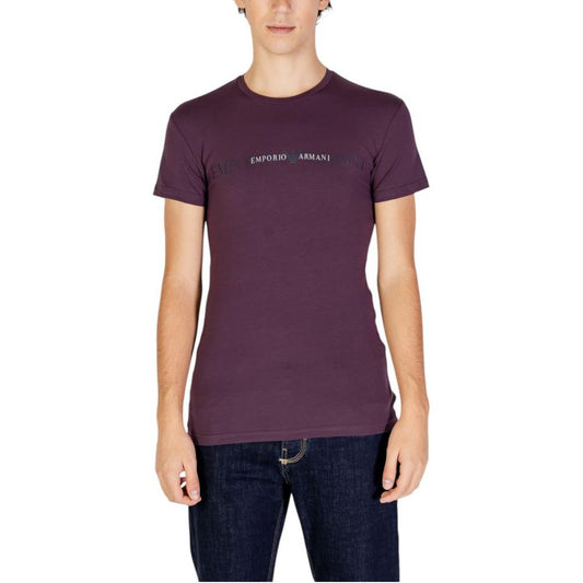 Emporio Armani Underwear Purple Cotton T-Shirt Emporio Armani Underwear Dark Slate Gray