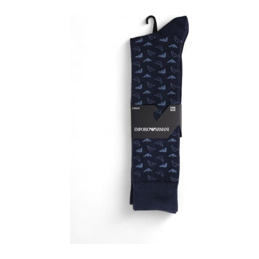 Emporio Armani Underwear Blue Cotton Sock Emporio Armani Underwear Dark Slate Gray