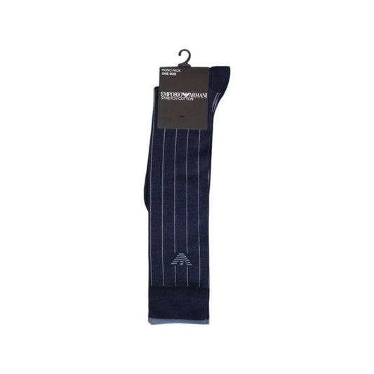 Emporio Armani Underwear Blue Cotton Sock Emporio Armani Underwear Dark Slate Gray