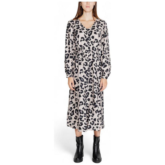 Jacqueline De Yong Gray Viscose Dress Jacqueline De Yong Dark Slate Gray