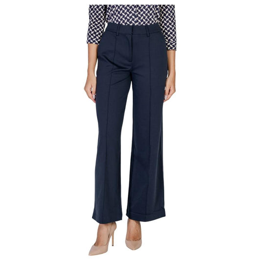 ICHI Blue Polyester Jeans & Pant ICHI Dark Slate Gray