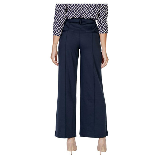 ICHI Blue Polyester Jeans & Pant ICHI Dark Slate Gray