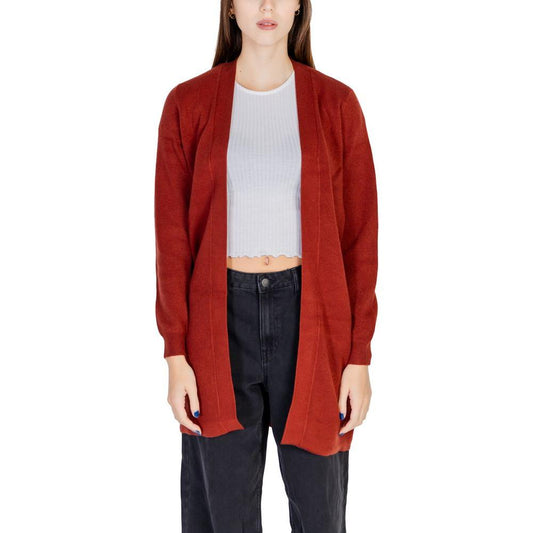 Vero Moda Red Viscose Cardigan Vero Moda Brown