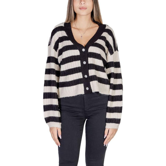 Vero Moda Beige Polyester Cardigan Vero Moda Dark Slate Gray