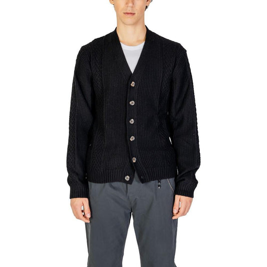 Hamaki-Ho Black Polyester Cardigan Hamaki-Ho Dark Slate Gray