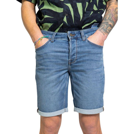 Only & Sons Blue Cotton Short Only & Sons Slate Gray