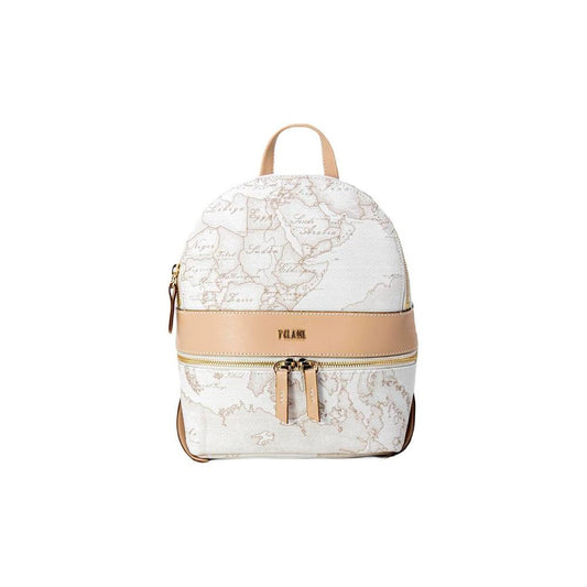 Alviero Martini Prima Classe White Synthetic Leather Backpack Alviero Martini Prima Classe Light Gray