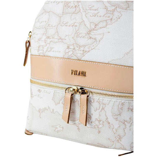 Alviero Martini Prima Classe White Synthetic Leather Backpack Alviero Martini Prima Classe Light Gray