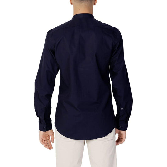 Antony Morato Blue Cotton Shirt Antony Morato Gray