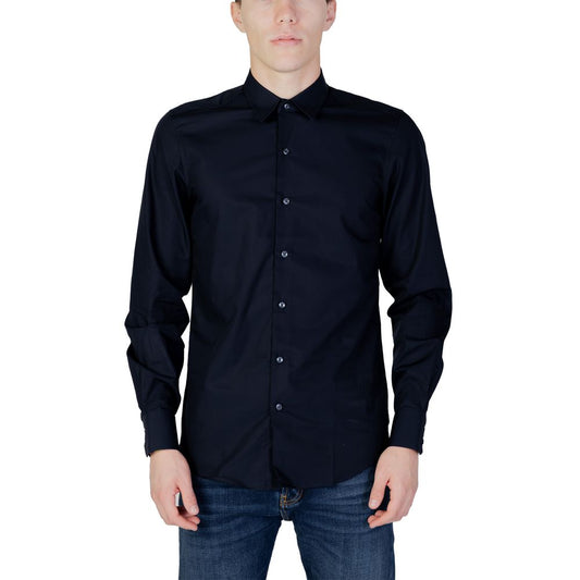 Antony Morato Blue Cotton Shirt Antony Morato Black