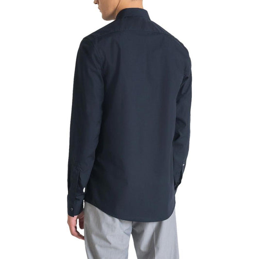 Antony Morato Blue Cotton Shirt Antony Morato Dark Slate Gray