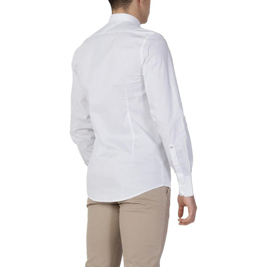 Antony Morato White Cotton Shirt Antony Morato Light Gray