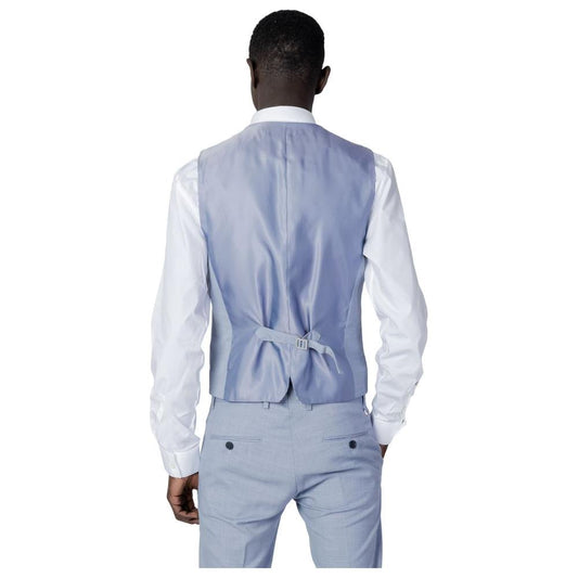 Antony Morato Blue Polyester Vest Antony Morato Dark Gray