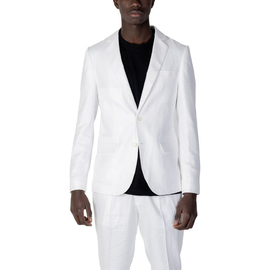 Antony Morato White Linen Suit Antony Morato Light Gray