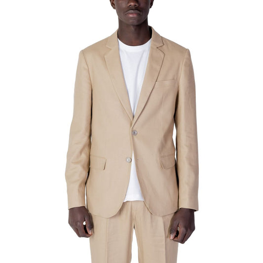 Antony Morato Beige Linen Suit Antony Morato Tan