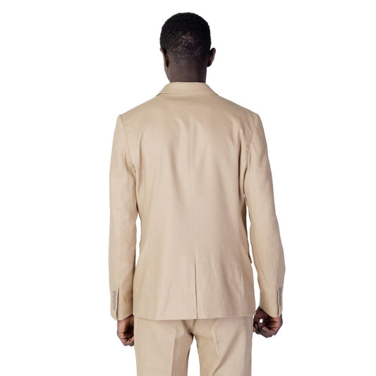 Antony Morato Beige Linen Suit Antony Morato Gray