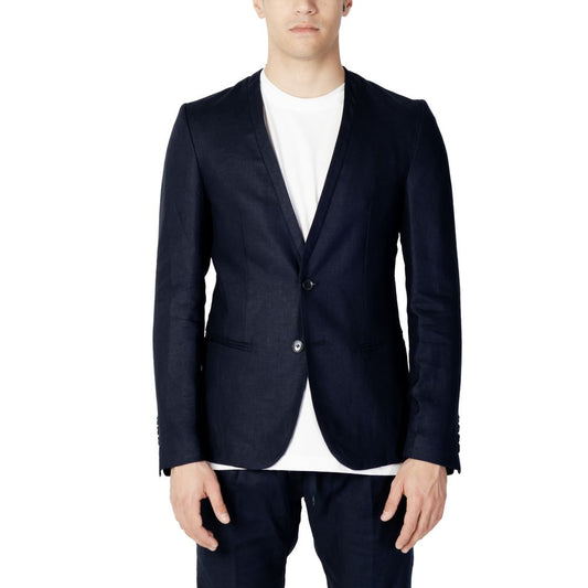 Antony Morato Blue Linen Blazer Antony Morato Light Gray