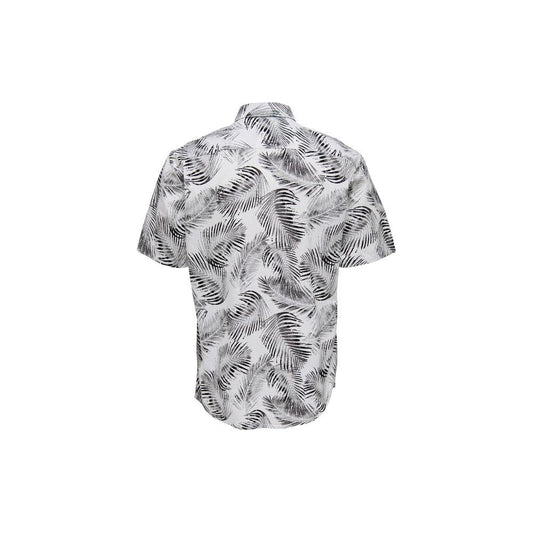 Only & Sons White Cotton Shirt Only & Sons Gray