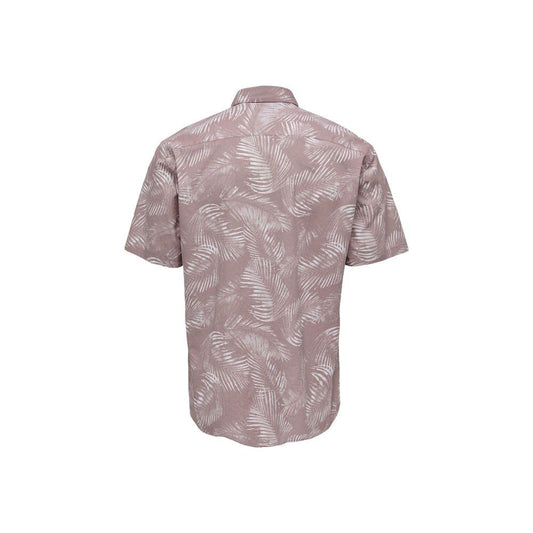 Only & Sons Purple Cotton Shirt Only & Sons Rosy Brown