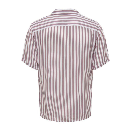 Only & Sons Purple Viscose Shirt Only & Sons Dark Gray