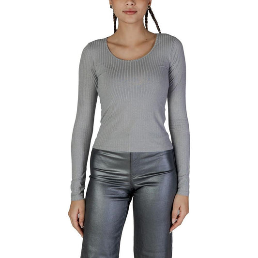 Vero Moda Silver Recycled Polyester Tops & T-Shirt Vero Moda Slate Gray