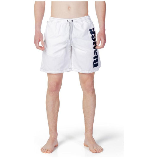 Blauer White Polyester Swimwear Blauer Light Gray