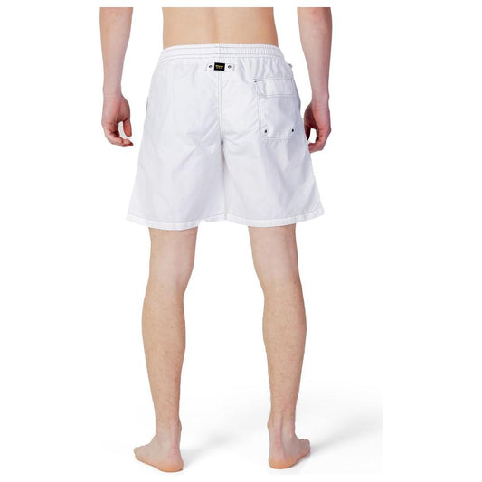Blauer White Polyester Swimwear Blauer Light Gray