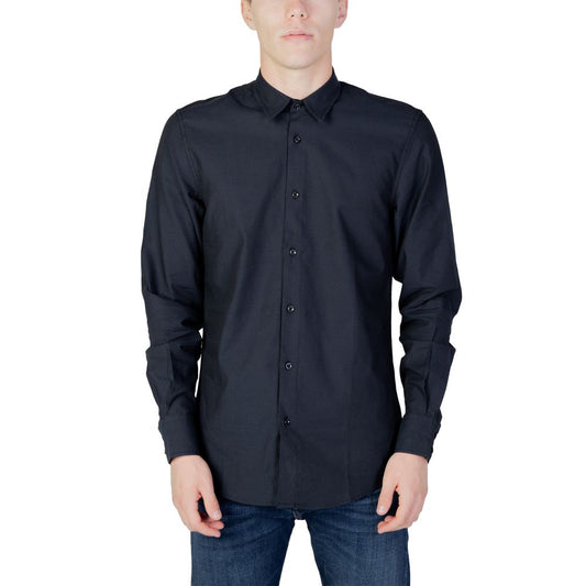 Antony Morato Blue Cotton Shirt Antony Morato Dark Slate Gray