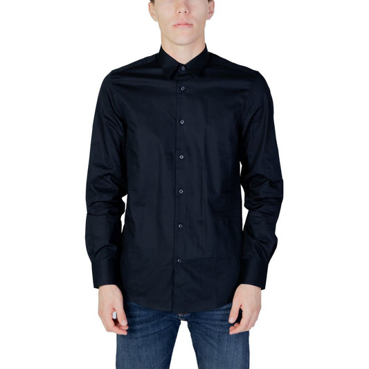 Antony Morato Blue Cotton Shirt Antony Morato Black