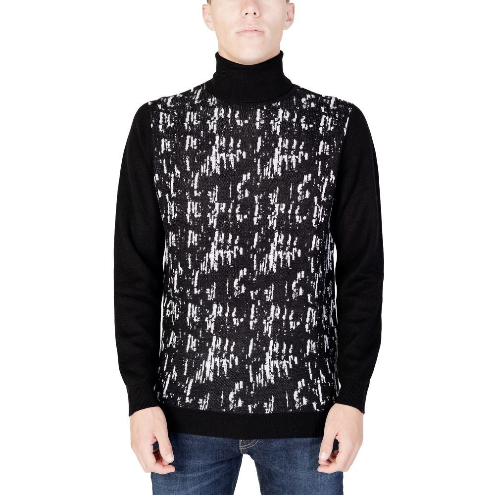 Antony Morato Black Wool Turtleneck