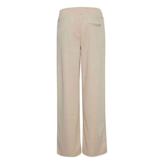 ICHI Beige Recycled Polyurethane Jeans & Pant ICHI Dark Gray