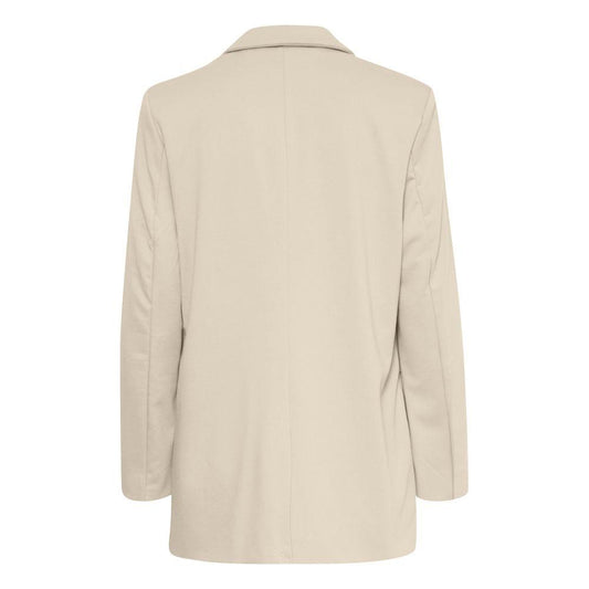 ICHI Beige Recycled Polyester Suits & Blazer ICHI Light Gray
