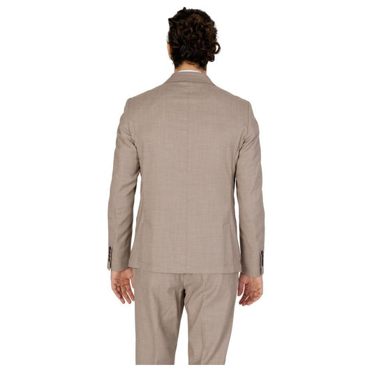 Antony Morato Beige Polyester Suit Antony Morato Rosy Brown