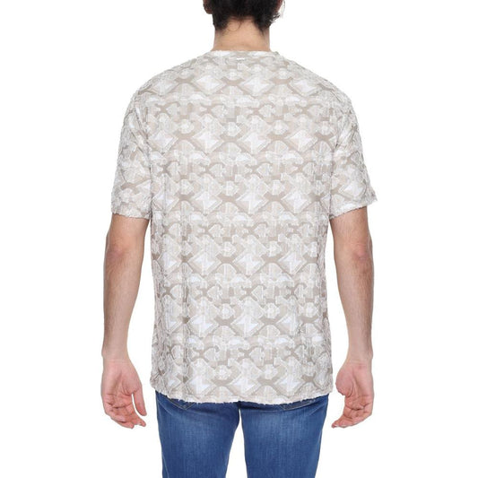 Antony Morato Beige Polyester T-Shirt Antony Morato Light Gray