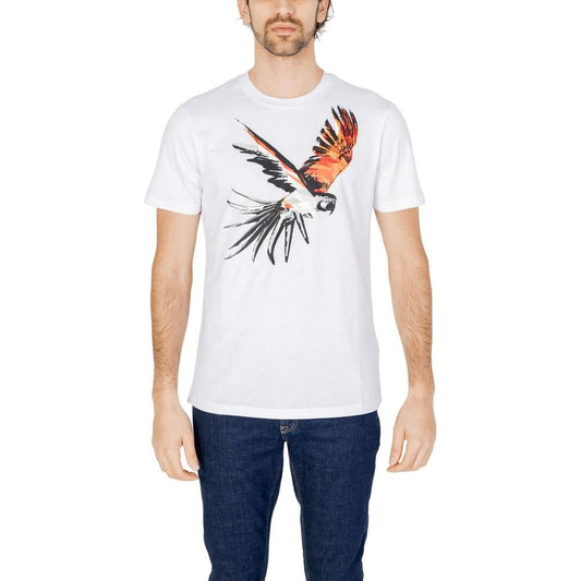 Antony Morato White Cotton T-Shirt Antony Morato Dark Slate Gray