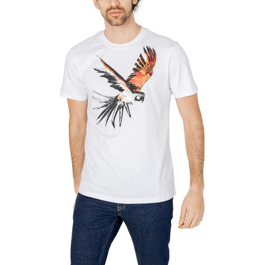 Antony Morato White Cotton T-Shirt Antony Morato Dark Slate Gray