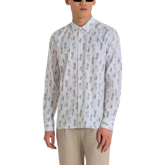 Antony Morato White Viscose Shirt Antony Morato Gray