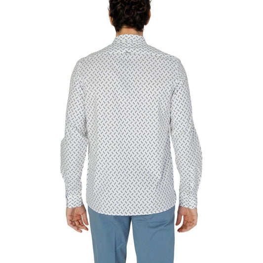 Antony Morato White Viscose Shirt Antony Morato Light Gray
