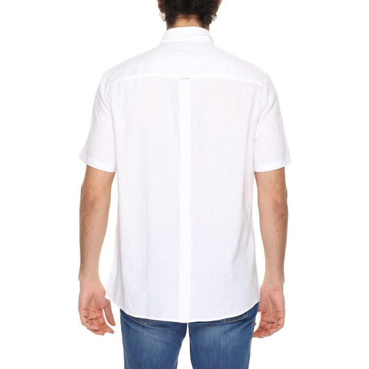 Antony Morato White Linen Shirt Antony Morato Misty Rose