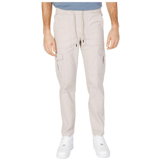 Only & Sons Beige Cotton Jeans & Pant Only & Sons Light Gray