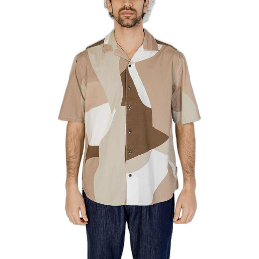 Only & Sons Brown Cotton Shirt Only & Sons Rosy Brown