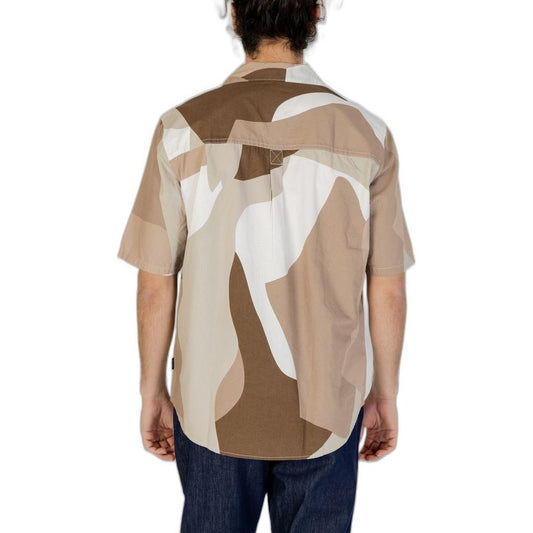 Only & Sons Brown Cotton Shirt Only & Sons Rosy Brown