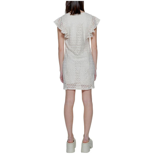 Vero Moda Beige Polyester Dress Vero Moda Gray