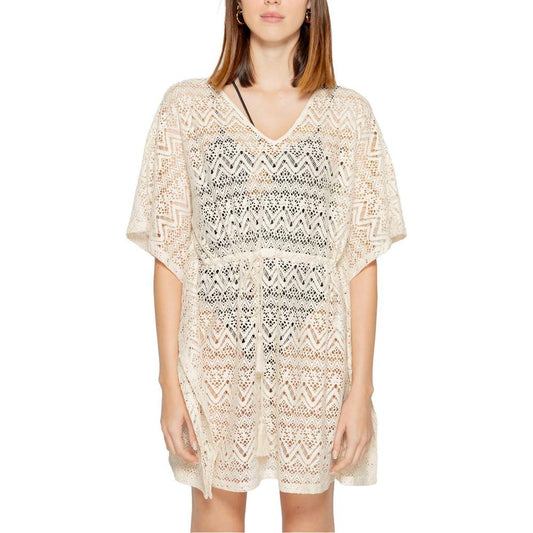 Vero Moda Beige Polyester Dress Vero Moda Light Gray