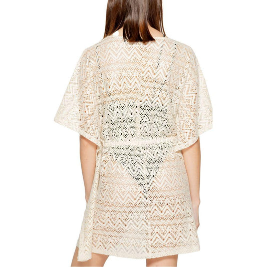 Vero Moda Beige Polyester Dress Vero Moda Light Gray
