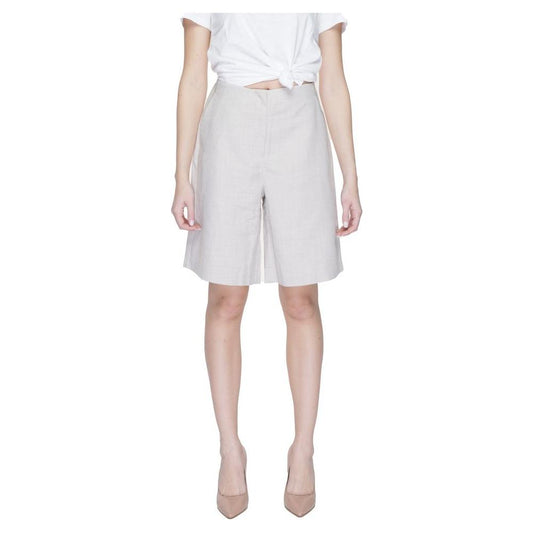 Vero Moda Gray Polyester Short Vero Moda Light Gray