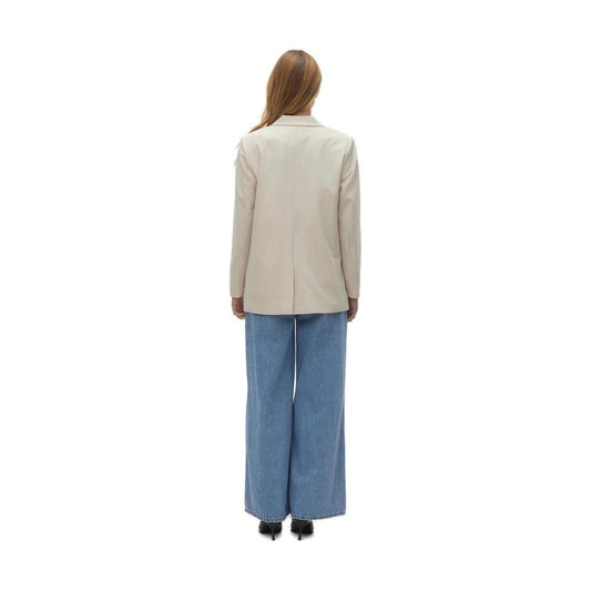 Vero Moda Beige Polyester Suits & Blazer Vero Moda Dark Gray